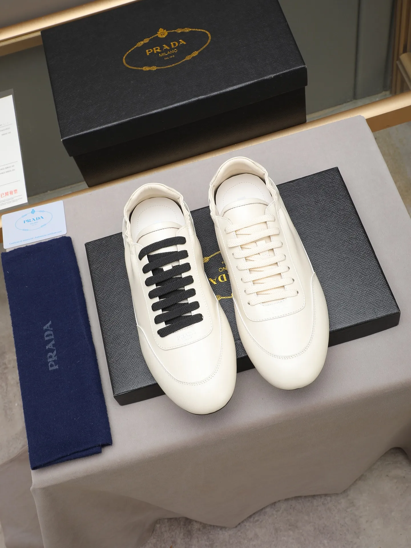 Men's shoes 💰520 PRADA, original version developed 1:1. Fabric sheepskin ➕Imported water-dyed sheep lining, rubber outsole, code number 38 to 44 (45 customized)